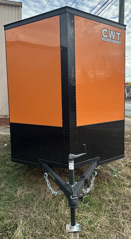 New 2025 Covered Wagon Trailers 6x12 SA org/blk Cargo / Enclosed Trailer