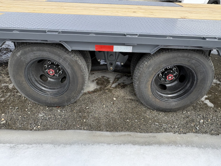 New 2026 Down 2 Earth Trailers 40' 23.5K Gooseneck Flatbed Dual Tandem w/ 5' Dove and Real Steel Ramps