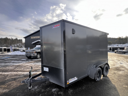 New 2026 Pace American 7x12 + 2ft V nose/ Rear Spoiler/ Polycore / Blackout - 7000GVW