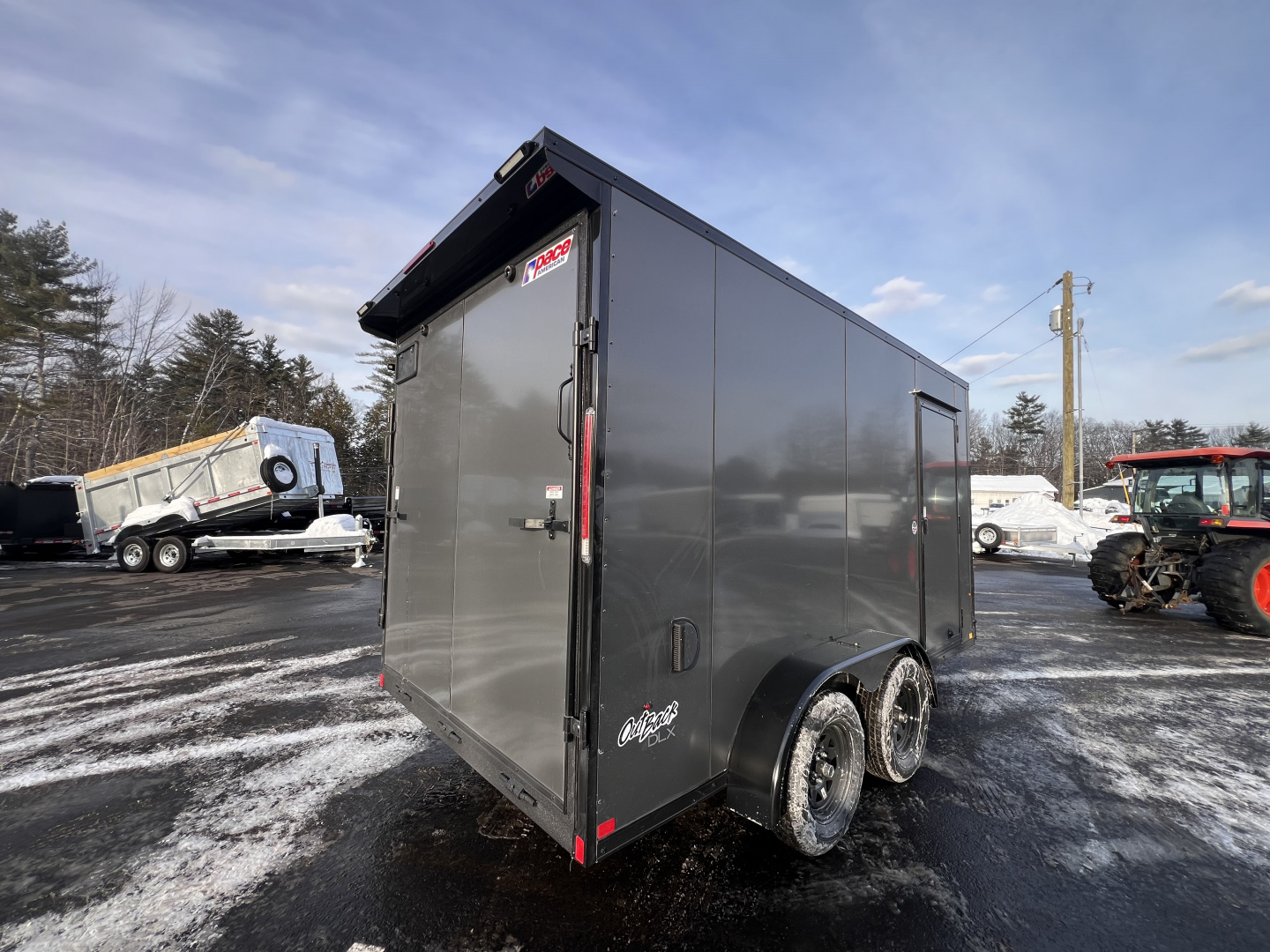 New 2026 Pace American 7x14 + 2ft V nose/ Rear Spoiler/ Polycore / Blackout - 7000GVW