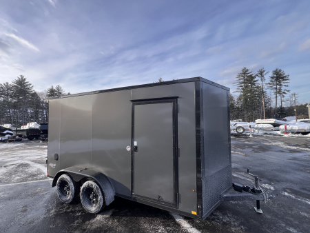 New 2026 Pace American 7x14 + 2ft V nose/ Rear Spoiler/ Polycore / Blackout - 7000GVW