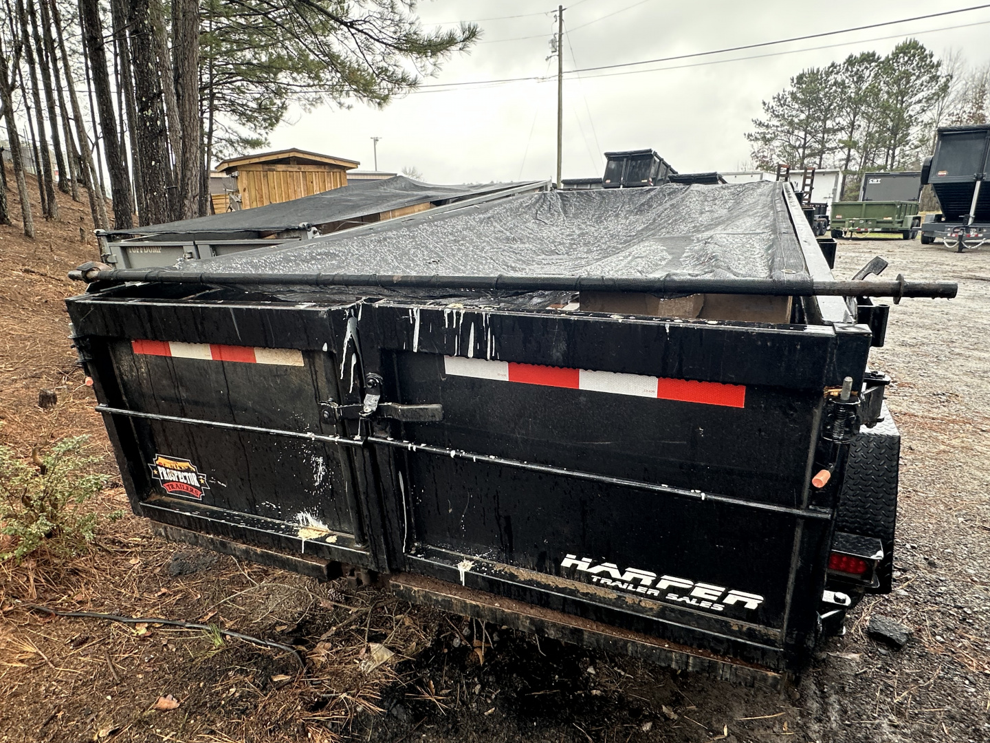 New USED 2024 COVERED WAGON 10K 6X12 DUMP TRAILER WITH 2' WALLS ($610 DOWN ON RTO CONTRACT)