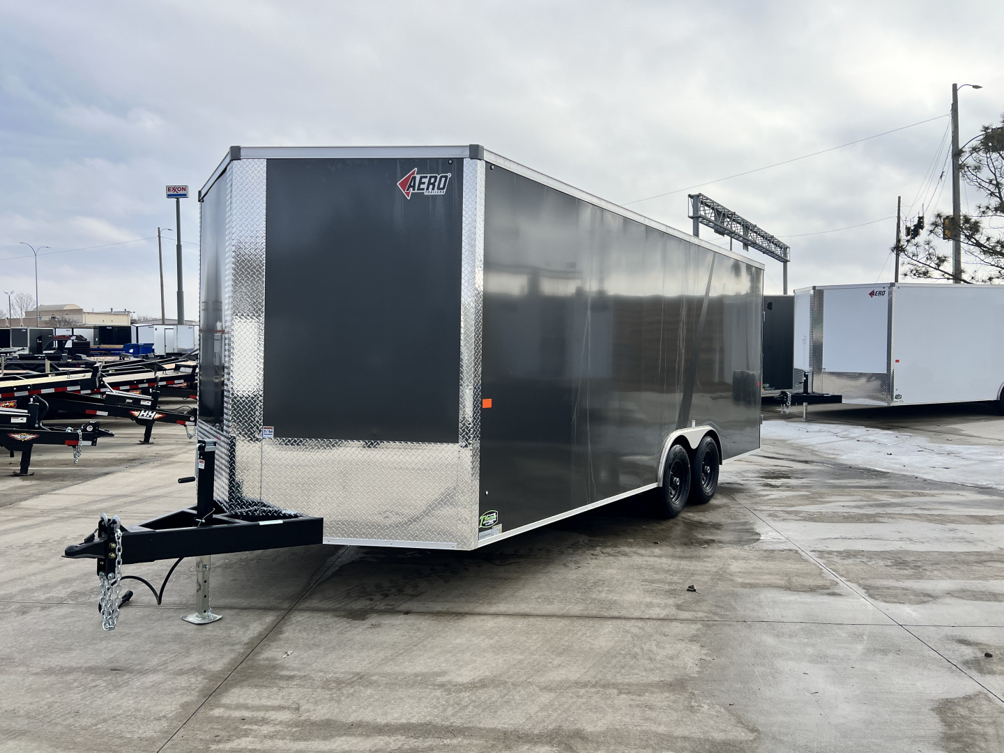 New NEW 2026 AERO 8.5x20 +2’V, 7’ TALL, 3/8 wood walls QUALITY Enclosed Rear Ramp Car Hauler Cargo Trailer