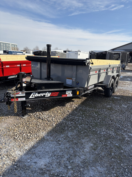 New 2026 LIBERTY LD14K83X14B8TS Dump Trailer 83X14 TA 24  SIDES TELESCOPIC (GVW:15400) BATTLESHIP GRAY/BLACK