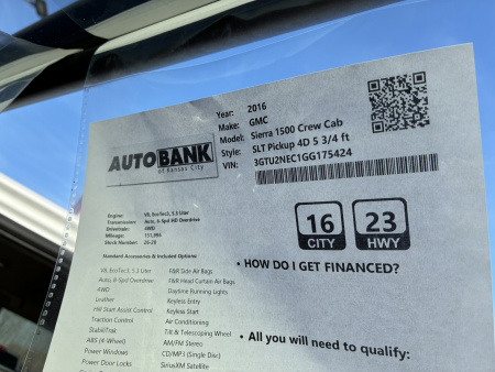 Used 2016 GMC Sierra 1500 Crew Cab Truck