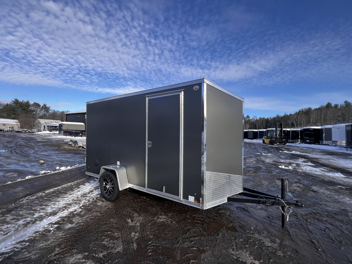 New 2026 US Cargo 6X12 + 2ft V nose/ Ramp Door / 6'6" interior/Polycore/ Ext. Tongue - 2990gvw