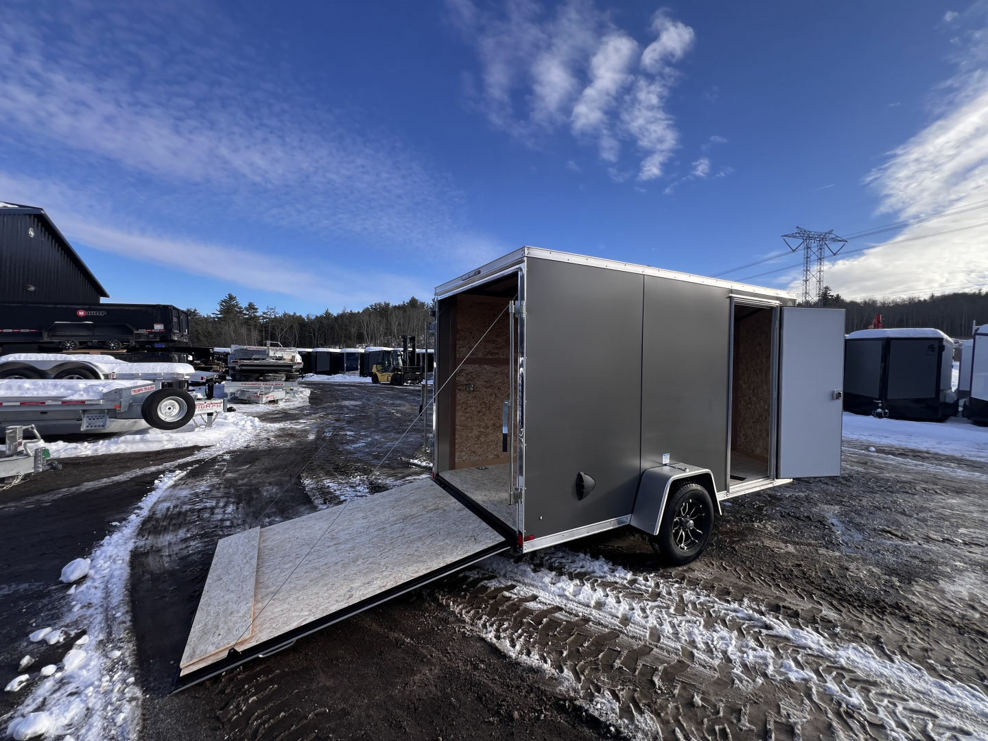 New 2026 US Cargo 6X12 + 2ft V nose/ Ramp Door / 6'6" interior/Polycore/ Ext. Tongue - 2990gvw