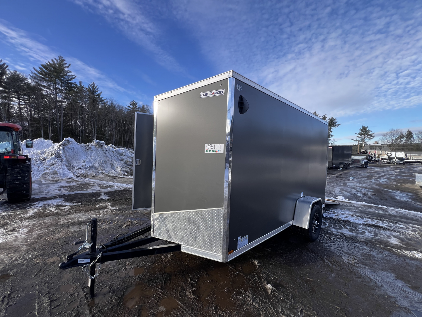 New 2026 US Cargo 6X12 + 2ft V nose/ Ramp Door / 6'6" interior/Polycore/ Ext. Tongue - 2990gvw