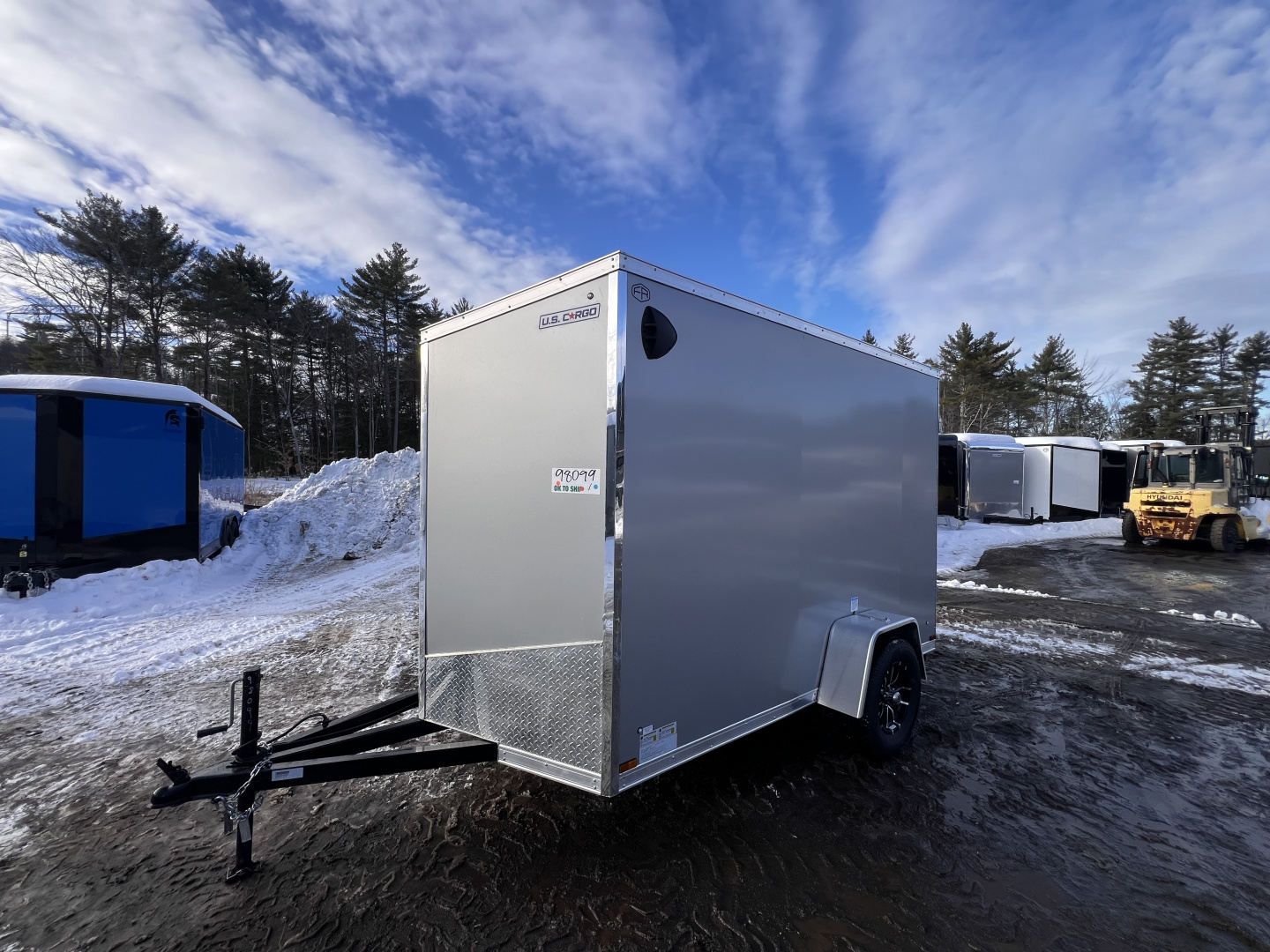 New 2026 US Cargo 6X10 + 2ft V nose/ Ramp Door / 6'6" interior/Polycore/ Ext. Tongue - 2990gvw