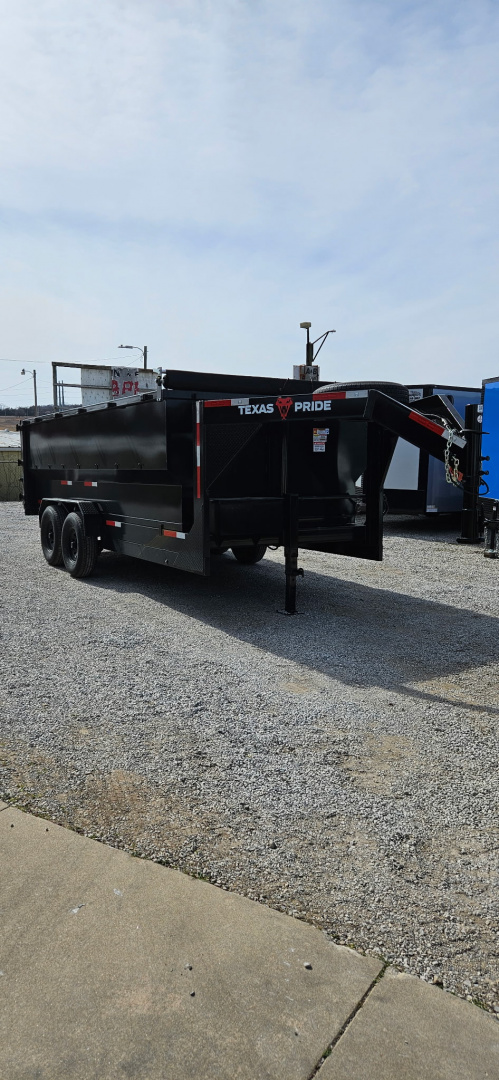 New 2026 Texas Pride Trailers Gooseneck 7x16x4 Tandem Axles Dump Trailer-Upgrades