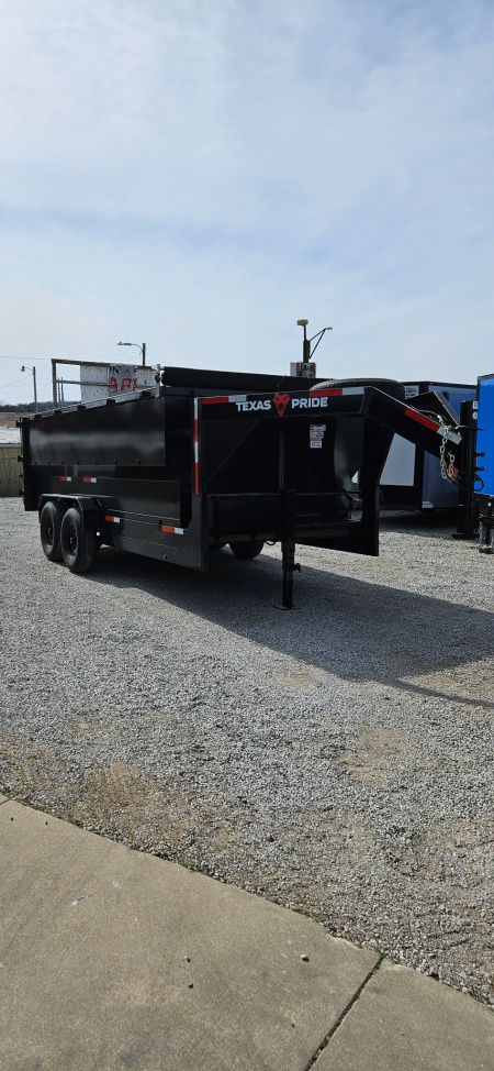New 2026 Texas Pride Trailers Gooseneck 7x16x4 Tandem Axles Dump Trailer-Upgrades