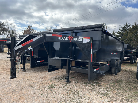 New 2026 Texas Pride Trailers Gooseneck 7x16x4 Tandem Axles Dump Trailer-Upgrades