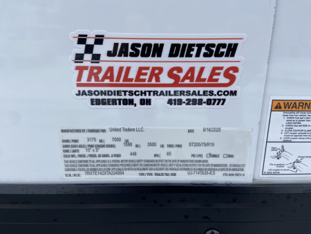 New 2026 United UJ Enclosed Cargo Trailer 14'
