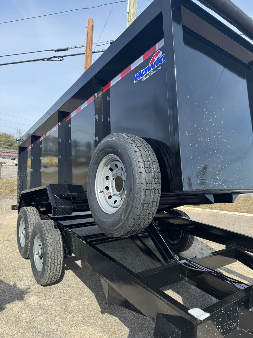 New 2026 Hawke Trailers 7X14 High Sides Dump Trailer