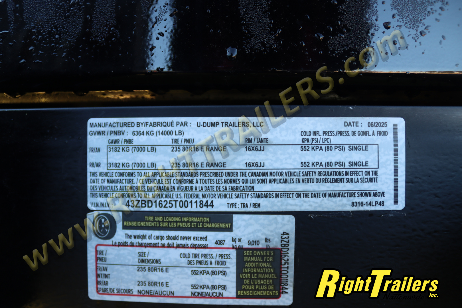 New 2026 7X16 U-DUMP Dump Trailer