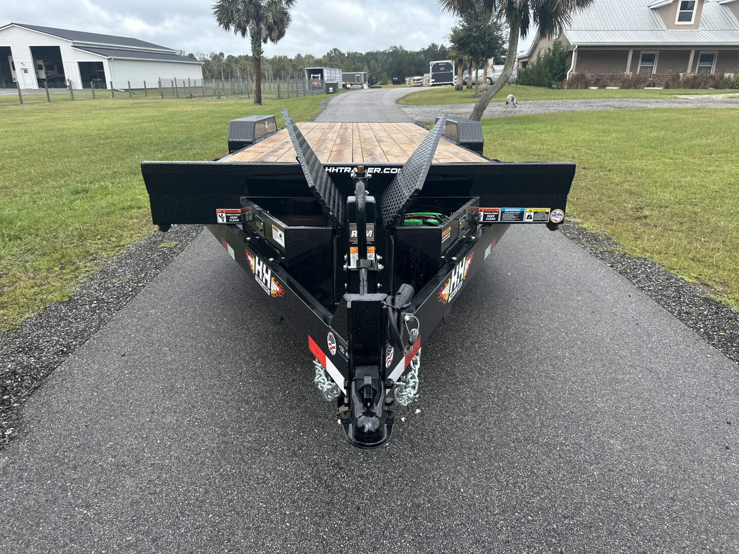 New 2026 H&H Trailers 14K 82X24 Electric Tilt Speedloader Car Hauler