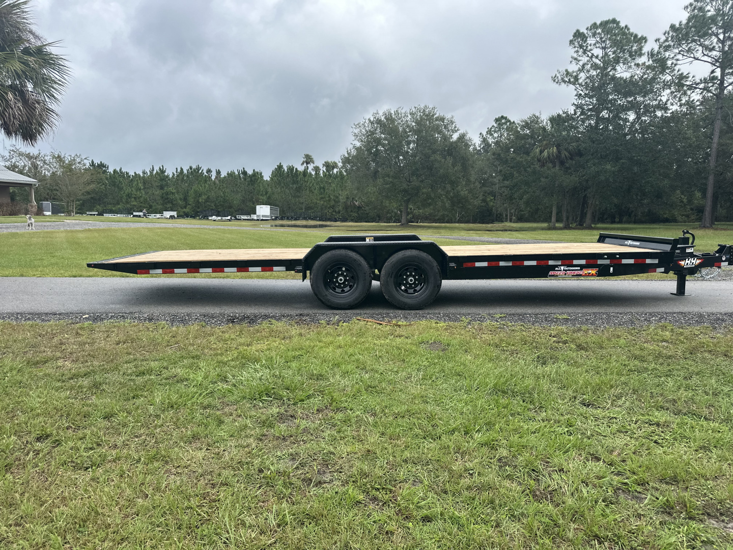 New 2026 H&H Trailers 14K 82X24 Electric Tilt Speedloader Car Hauler