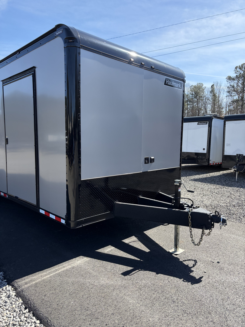 New 2026 Haulmark EDGE 34' Race Trailer, ProStock Package, Silver PolyCor With Black Trim, 21K GVWR, 96" Wide Rear Door Opening, 7' 4" Interior Height