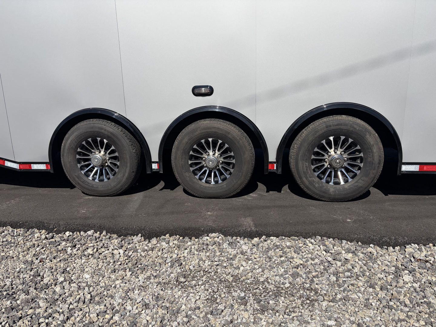 New 2026 Haulmark EDGE 34' Race Trailer, ProStock Package, Silver PolyCor With Black Trim, 21K GVWR, 96" Wide Rear Door Opening, 7' 4" Interior Height