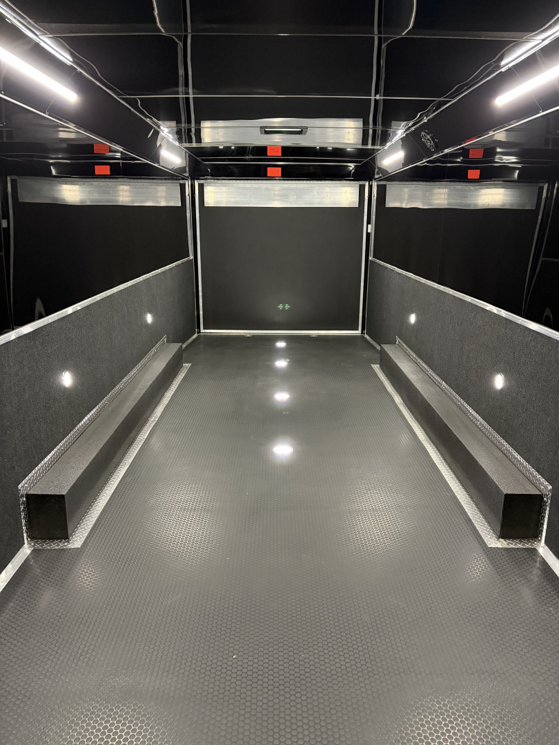 New 2026 Haulmark EDGE 34' Race Trailer, ProStock Package, Silver PolyCor With Black Trim, 21K GVWR, 96" Wide Rear Door Opening, 7' 4" Interior Height