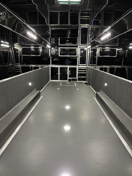 New 2026 Haulmark EDGE 34' Race Trailer, ProStock Package, Silver PolyCor With Black Trim, 21K GVWR, 96" Wide Rear Door Opening, 7' 4" Interior Height