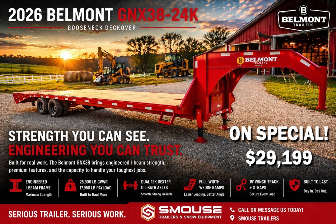 New 2026 BELMONT 38' (33+5) HD GOOSENECK Deckover w/ Full Width Wedge Ramps