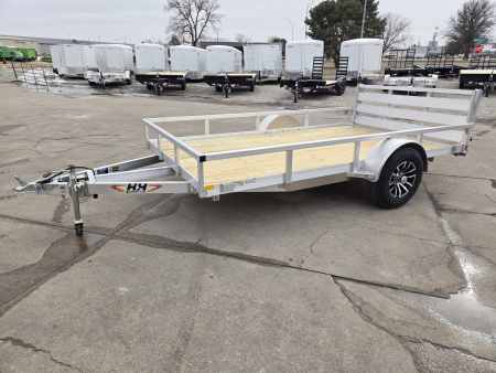 New 2026 H&H Trailers 82x12 Aluminum Rail Side 5K Utility Trailer