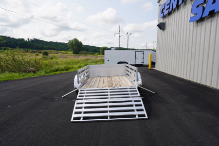 New 2025 Triton Trailers 64'x8' Aluminum Utility W/Wood Deck & Rail Sides