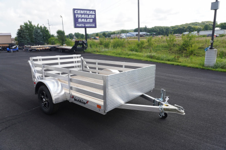 New 2025 Triton Trailers 64'x8' Aluminum Utility W/Wood Deck & Rail Sides