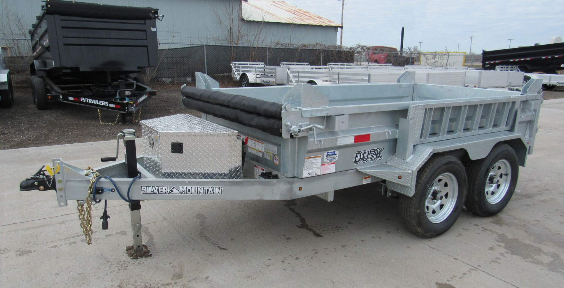 New 2025 Silver Mountain Trailers 5x10ft Galvanized Dump