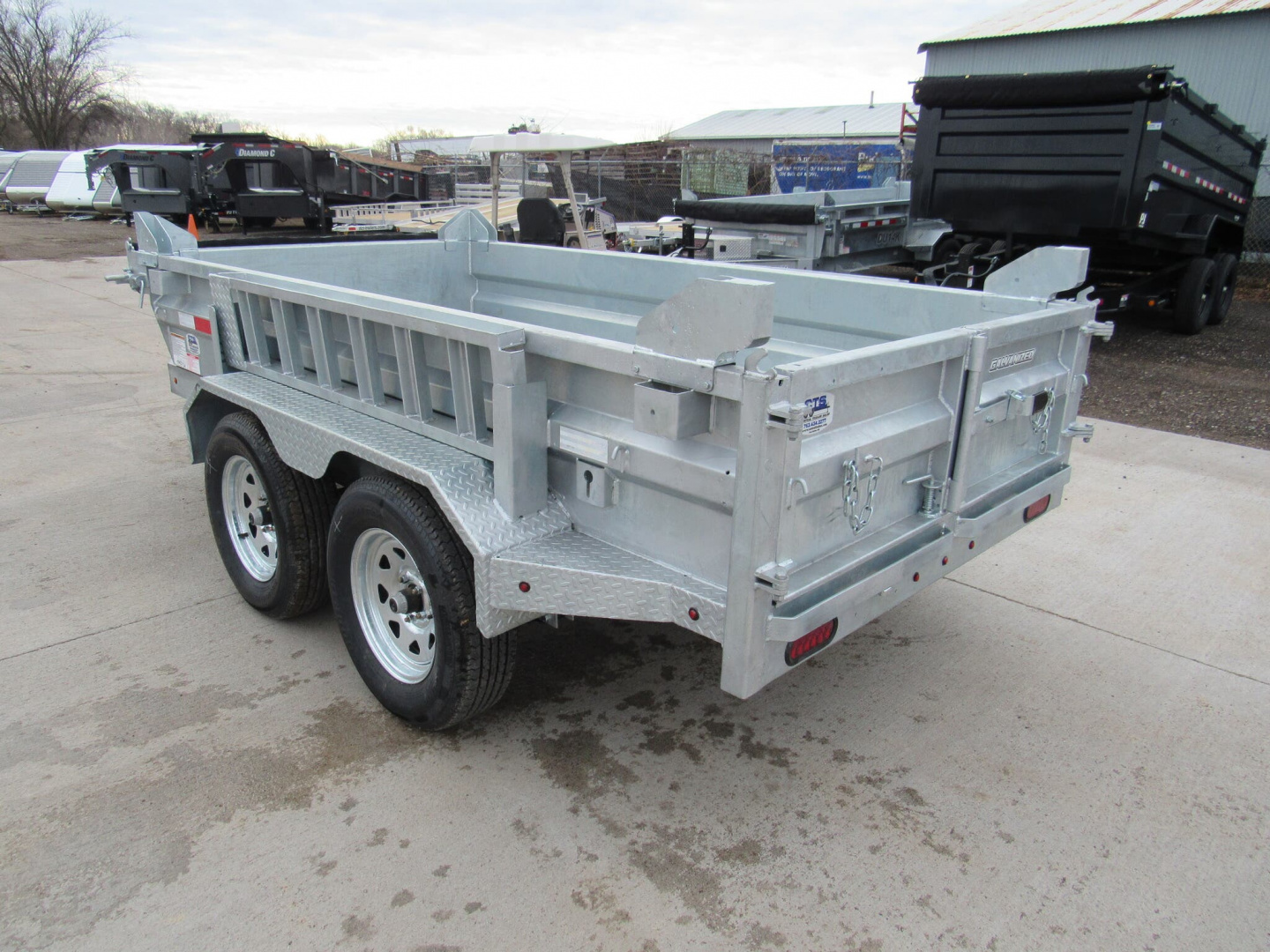 New 2025 Silver Mountain Trailers 5x10ft Galvanized Dump