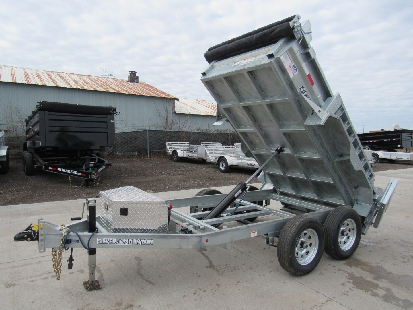 New 2025 Silver Mountain Trailers 5x10ft Galvanized Dump