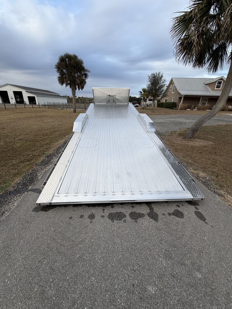 New 2026 H&H Trailers 14K 82X22 Aluminum Electric Tilt Speed Loader Car Hauler