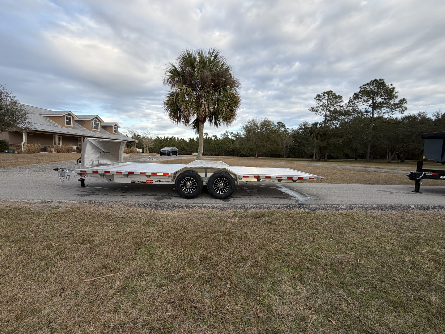 New 2026 H&H Trailers 14K 82X22 Aluminum Electric Tilt Speed Loader Car Hauler