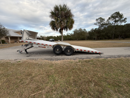 New 2026 H&H Trailers 14K 82X22 Aluminum Electric Tilt Speed Loader Car Hauler