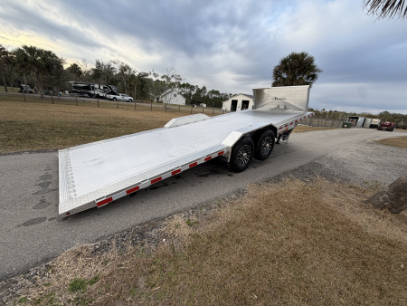 New 2026 H&H Trailers 14K 82X22 Aluminum Electric Tilt Speed Loader Car Hauler