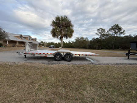 New 2026 H&H Trailers 14K 82X22 Aluminum Electric Tilt Speed Loader Car Hauler