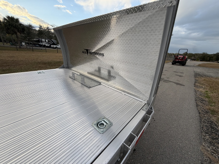 New 2026 H&H Trailers 7K 82X18 Aluminum Electric Tilt Low Profile Speed Loader Car Hauler