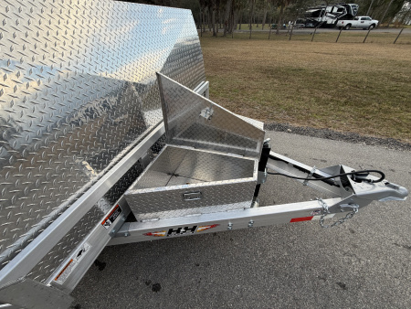 New 2026 H&H Trailers 7K 82X18 Aluminum Electric Tilt Low Profile Speed Loader Car Hauler
