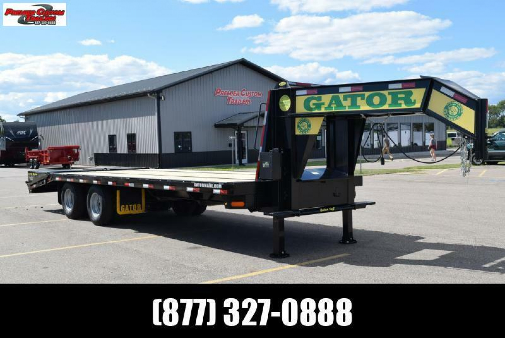 New GATORMADE 20'+5' ELITE GOOSENECK HEAVY EQUIPMENT TRAILER w/ HYDRAULIC JACKS