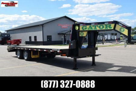New GATORMADE 20'+5' ELITE GOOSENECK HEAVY EQUIPMENT TRAILER w/ HYDRAULIC JACKS