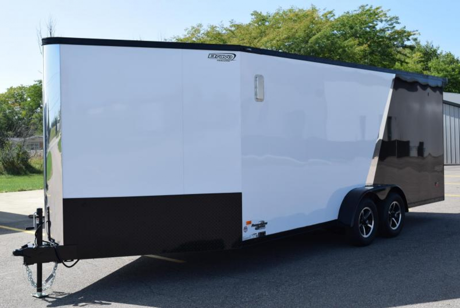 New BRAVO SCOUT 18' + 5' **MIDNIGHT EDITION** ENCLOSED SNOWMOBILE/UTV TRAILER