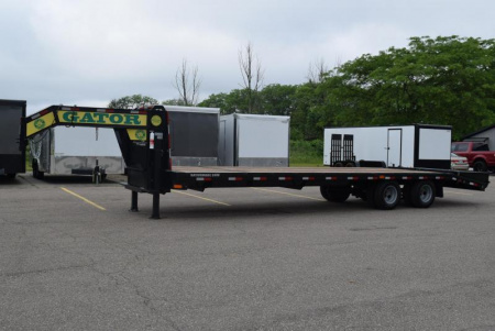 New GATORMADE 25'+5' ELITE GOOSENECK HEAVY EQUIPMENT TRAILER w/ HYDRAULIC JACKS