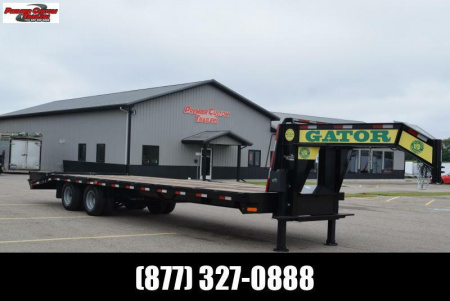 New GATORMADE 25'+5' ELITE GOOSENECK HEAVY EQUIPMENT TRAILER w/ HYDRAULIC JACKS