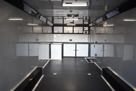 New BRAVO 8.5x28' STP ENCLOSED RACE TRAILER w/ ROCKFORD FOSGATE STEREO SYSTEM