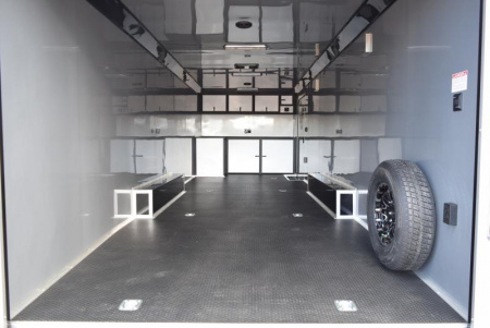 New BRAVO 8.5x28' STP ENCLOSED RACE TRAILER w/ ROCKFORD FOSGATE STEREO SYSTEM