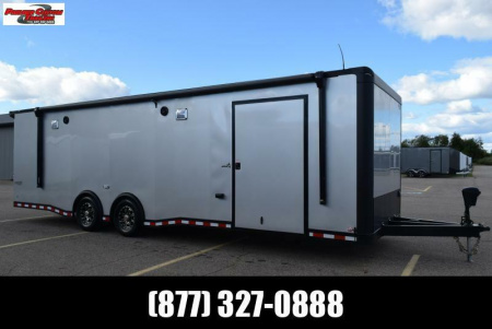 New BRAVO 8.5x28' STP ENCLOSED RACE TRAILER w/ ROCKFORD FOSGATE STEREO SYSTEM