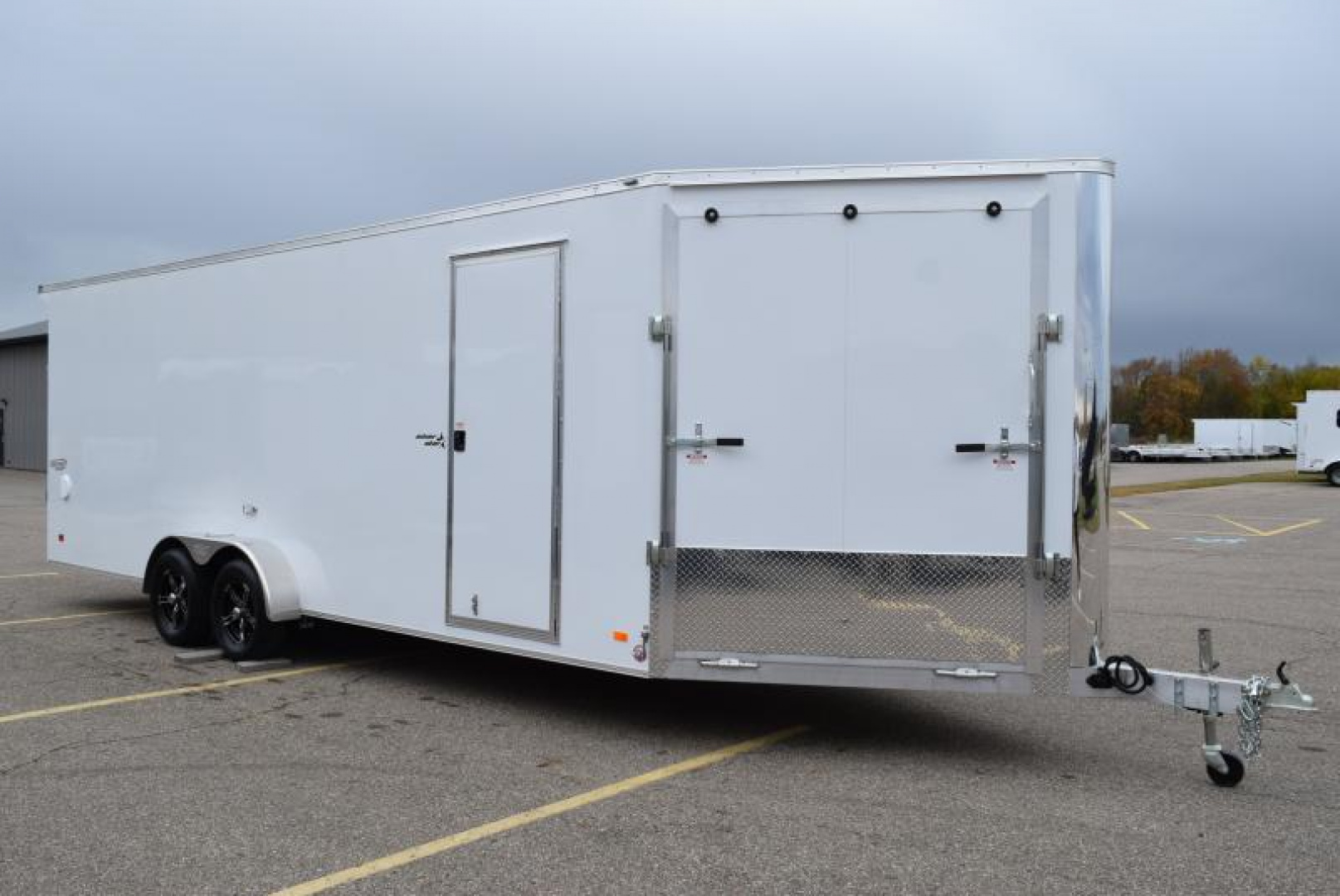 New BRAVO 7x22'+5' SILVER STAR ALUMINUM SNOWMOBILE/UTV TRAILER