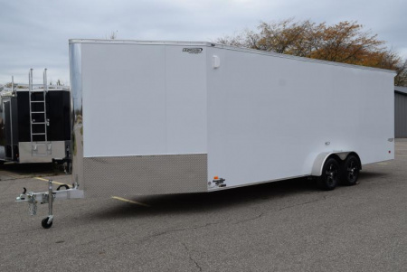 New BRAVO 7x22'+5' SILVER STAR ALUMINUM SNOWMOBILE/UTV TRAILER
