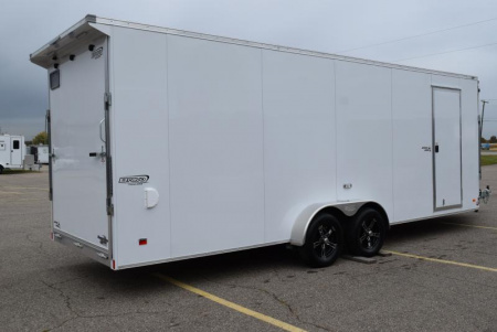 New BRAVO 7x22'+5' SILVER STAR ALUMINUM SNOWMOBILE/UTV TRAILER